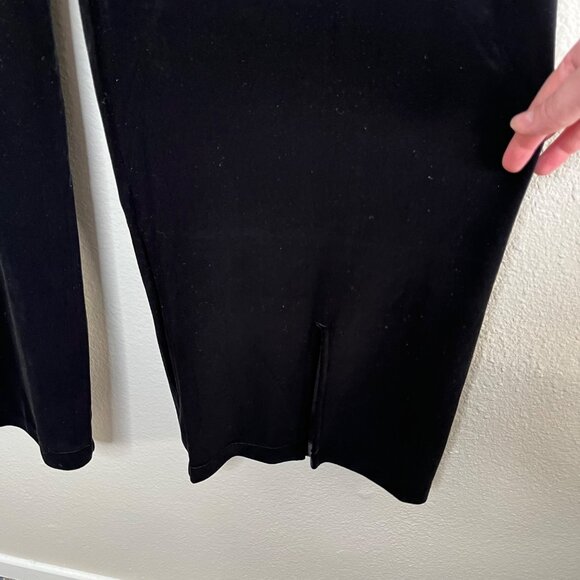 Spanx Womens Velvet Very Black Front Slit Pants Plus Size 2X 20396r - Picture 3 of 7